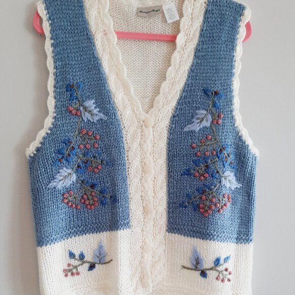 Vintage Huntington Ridge Knit Vest Size L - Picture 2 of 7